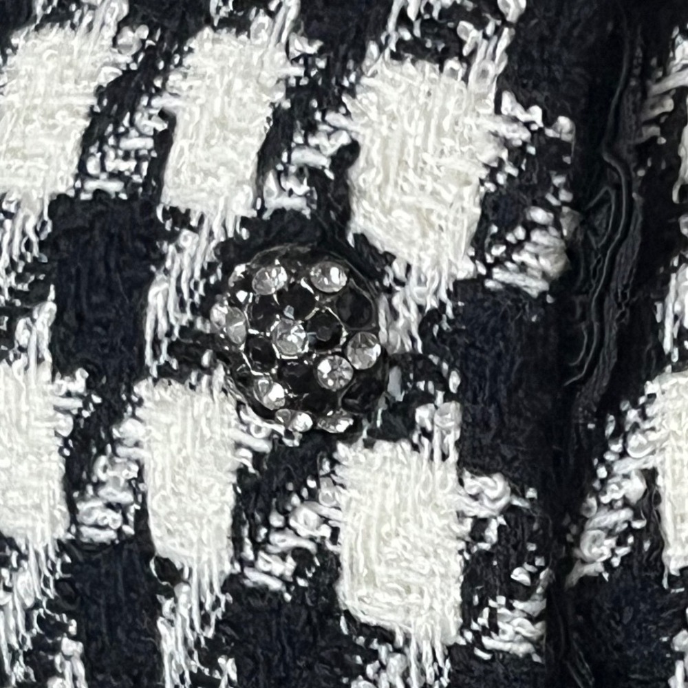 Victor Costa Houndstooth‎ Jacket /Coat Beautiful Buttons Lined Lace sz 6 - Picture 3 of 10